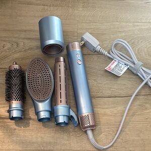 Blue and Bronze Hair Styling Set